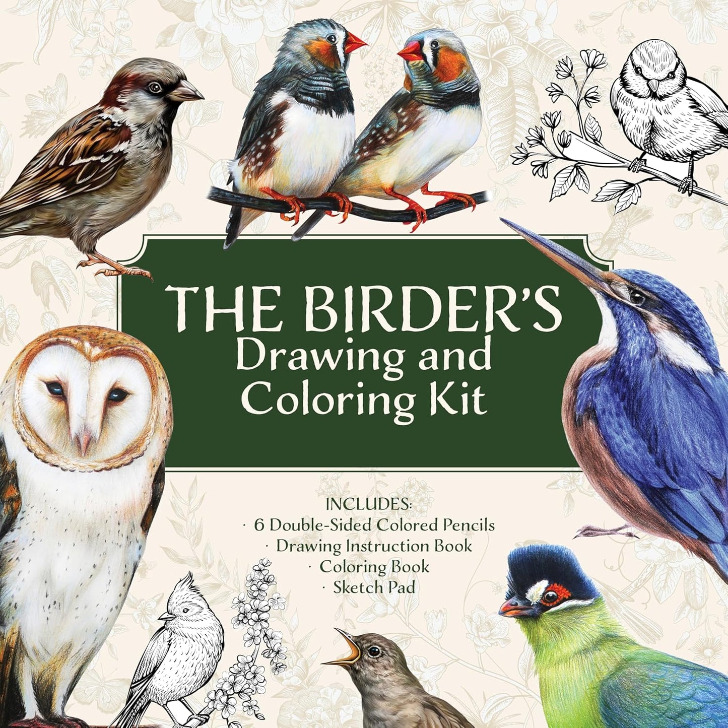 The Birder’s Drawing and Coloring Kit: