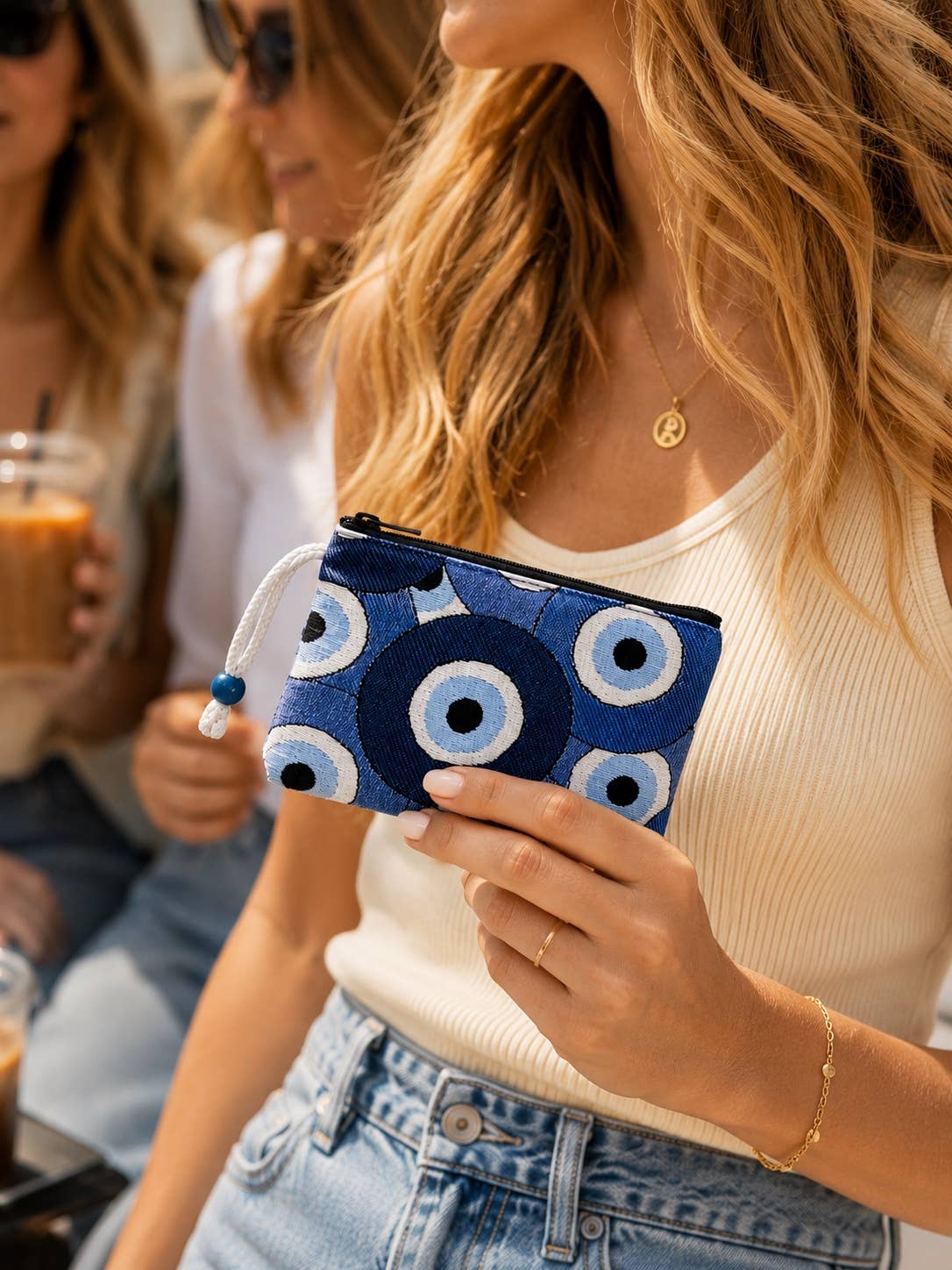 Evil Eye Pouch – Coin, Makeup Organizer- case of 6