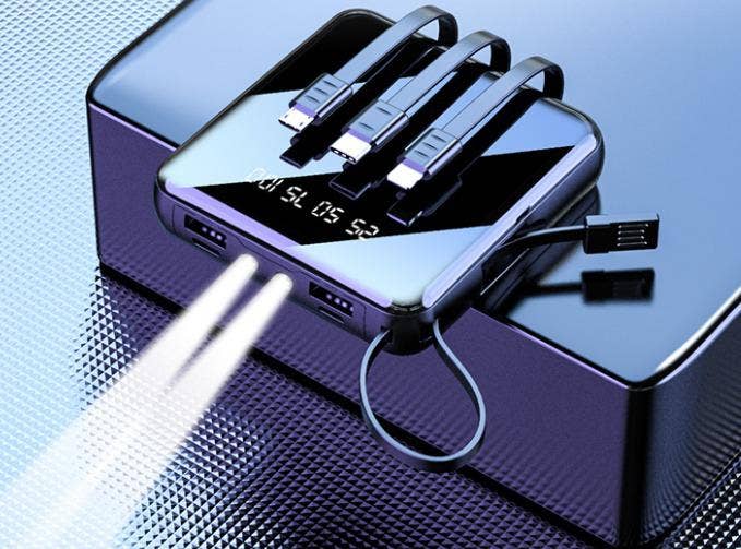 3,600 mAh Powerbanks with 3-in-1 Charging Cables