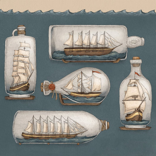 Jessica Roux: Ship in a Bottle Print